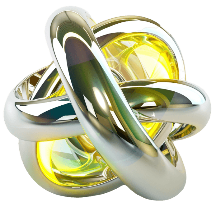 Abstract metalic shape